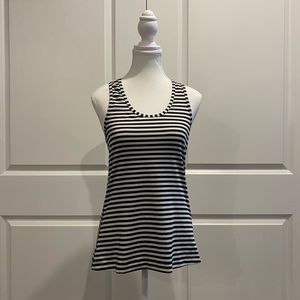 🤡BOGO🤡 Yoga Stretch Tunic Top in Black & White Stripe - Womens M